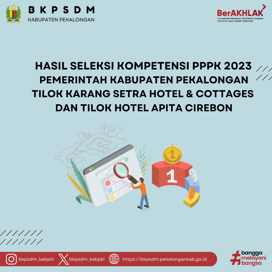 Hasil Seleksi Kompetensi PPPK 2023 Tilok Karang Setra Hotel & Cottages dan Hotel Apita Cirebon